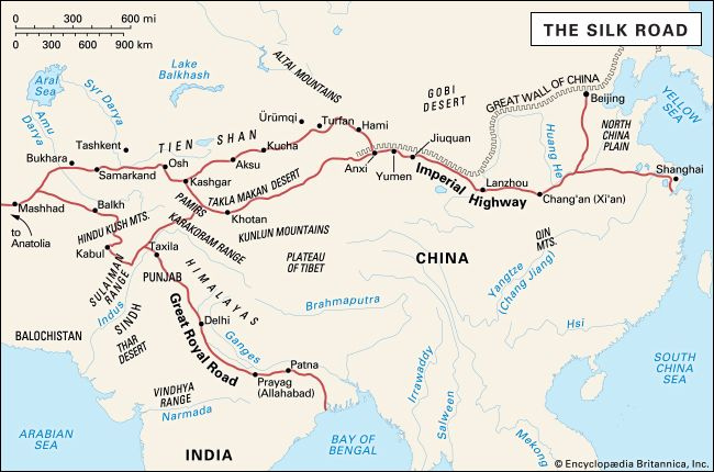 Silk Road Facts History Map Britannica