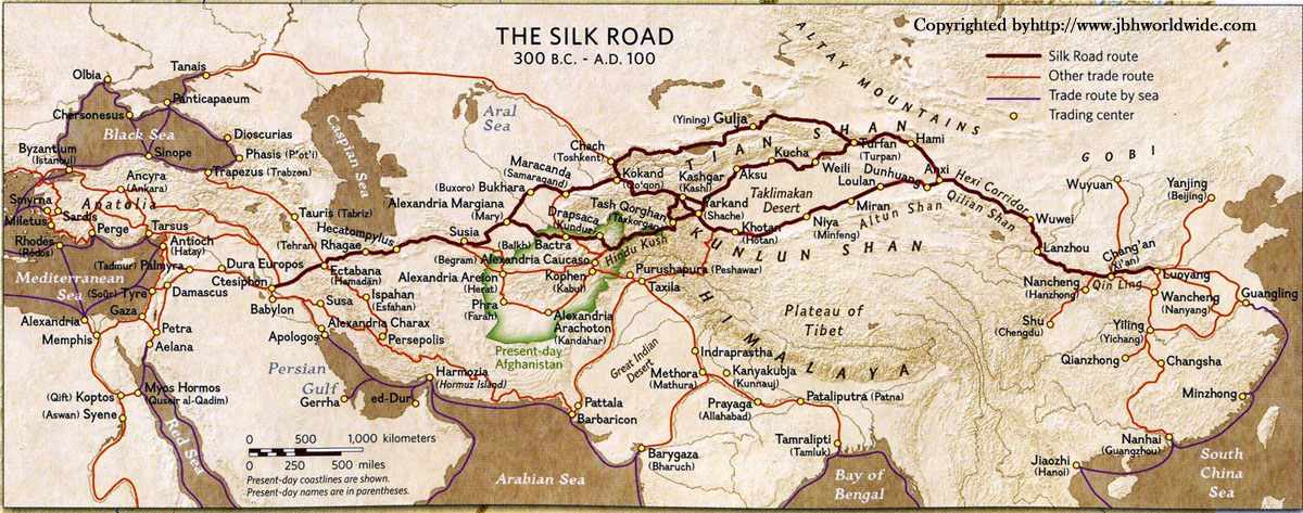 Silk Road Maps 2021 Useful Map Of The Ancient Silk Road Routes