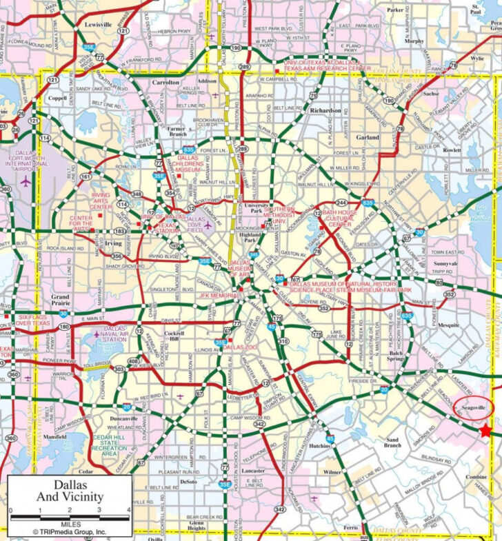 Printable Maps Of Dallas Fort Worth Hi Res