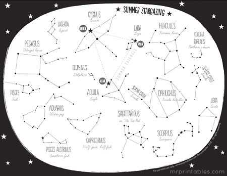 Summer Constellation Map Mr Printables