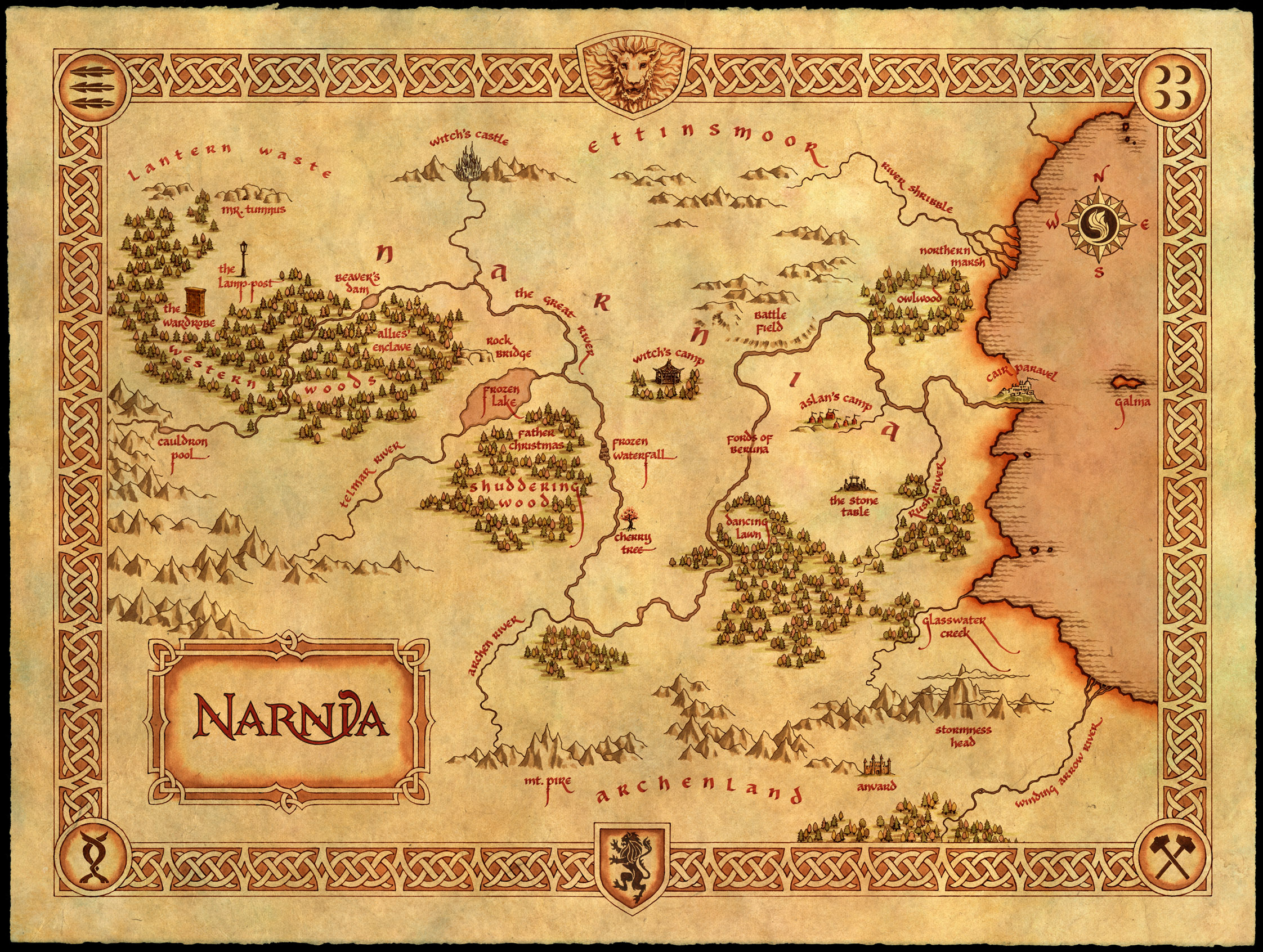 The Map Of Narnia Petros Jordan