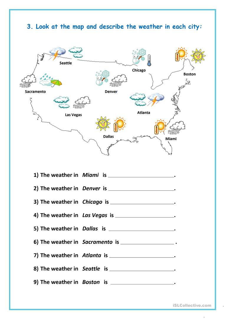 The Weather Worksheet Free ESL Printable Worksheets Made By Teachers