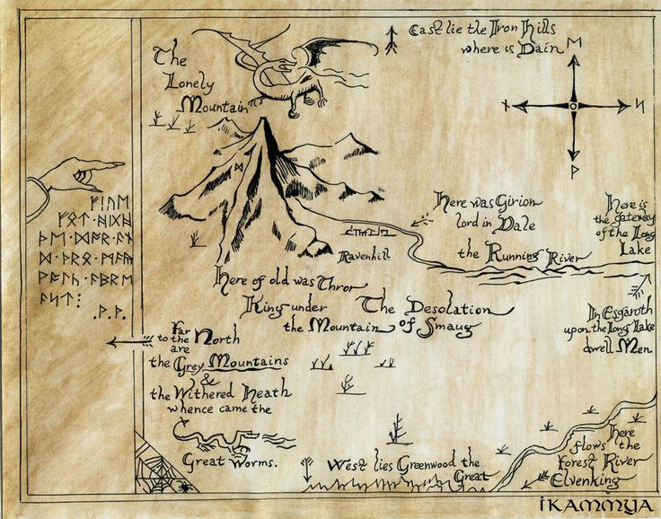 Thror 39 s Map By Ikammya On DeviantArt Map Vintage World Maps The Hobbit
