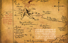 Tolkien Map Middle Earth Map The HobbitThorin 39 s Map Map Etsy Middle