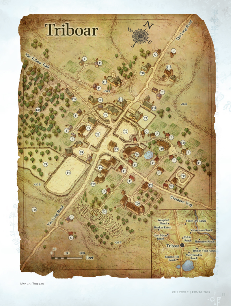 Town Of Triboar From Storm King 39 s Thunder Fantasy City Map