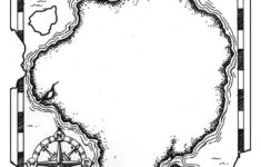 Treasure Map Coloring Pages With Images Pirate Maps
