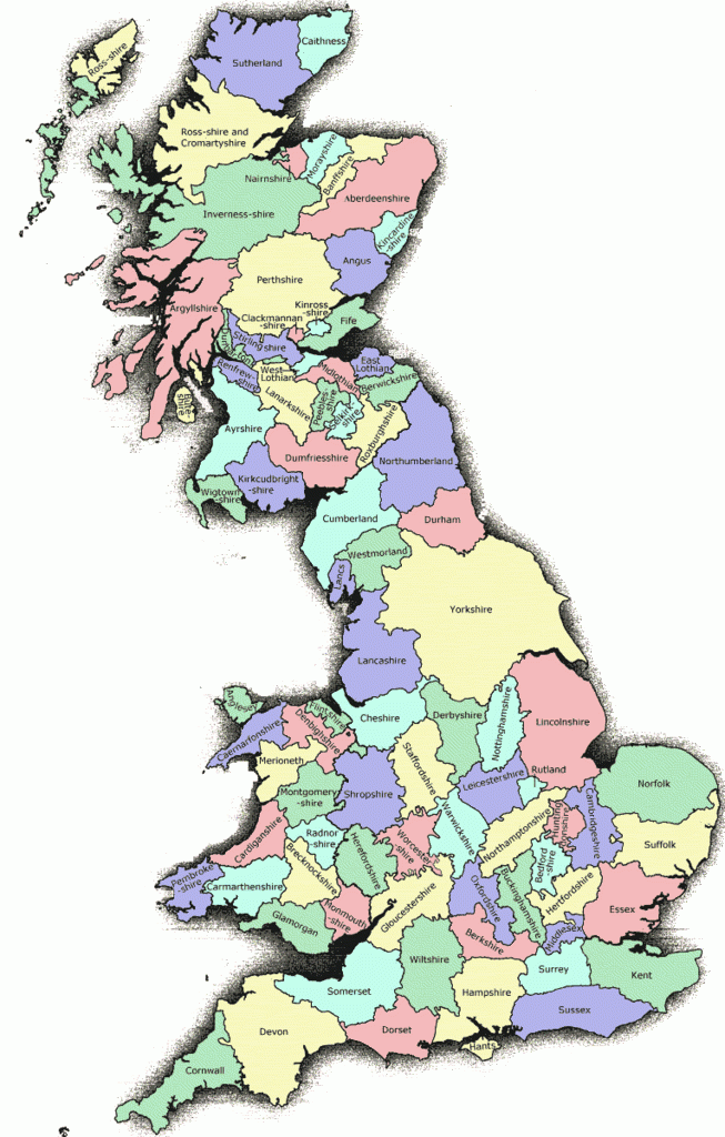 UK Map Showing Counties Free Printable Maps