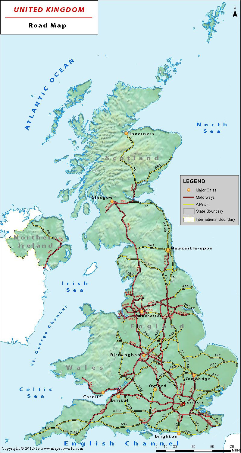 UK Road Map United Kingdom Map Of Britain Road Trip Map Map