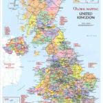 United Kingdom Global Mapping Political A3 Wall Map Stanfords