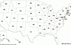 US States Two Letter Abbreviations Map
