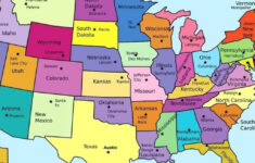 Usa Map States And Capitals Printable Us Capitals Map Printable