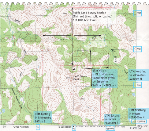 UTM Coordinates On USGS Topographic Maps