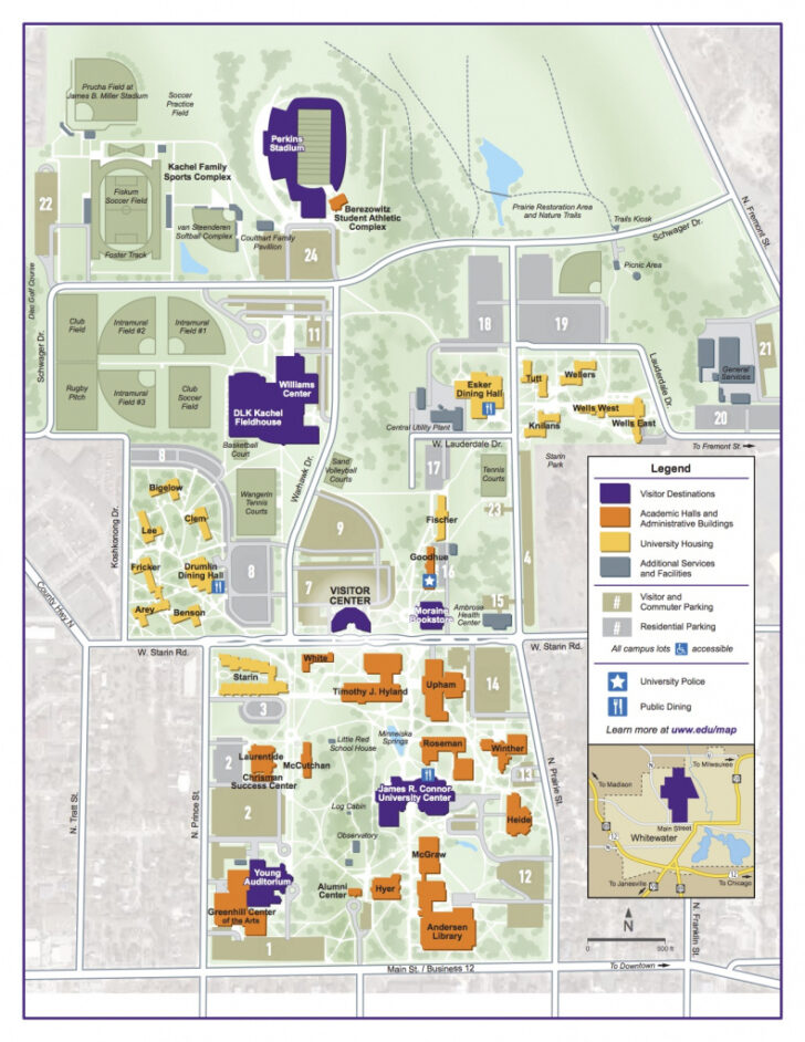 Universthy Of Wisconsin Madison Campus Map Printable