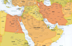 vector map middle east political high detail one stop map Vector Map Middle East Political High Detail One Stop Map