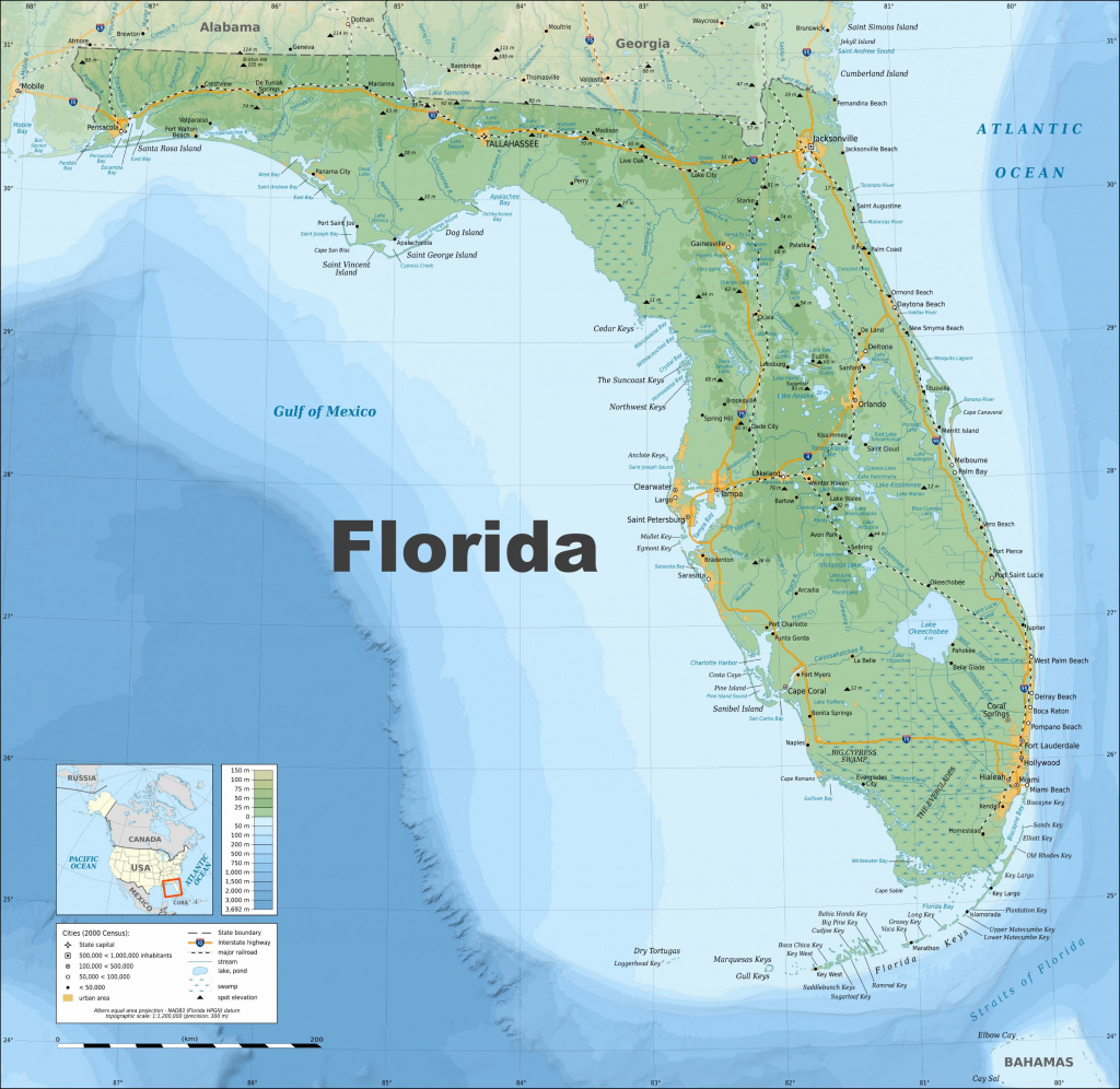 Vector Map Of Florida Political One Stop Map For Printable Map Of 