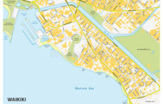 Waikiki Street Map Stock Vector Illustration Of States 48299951