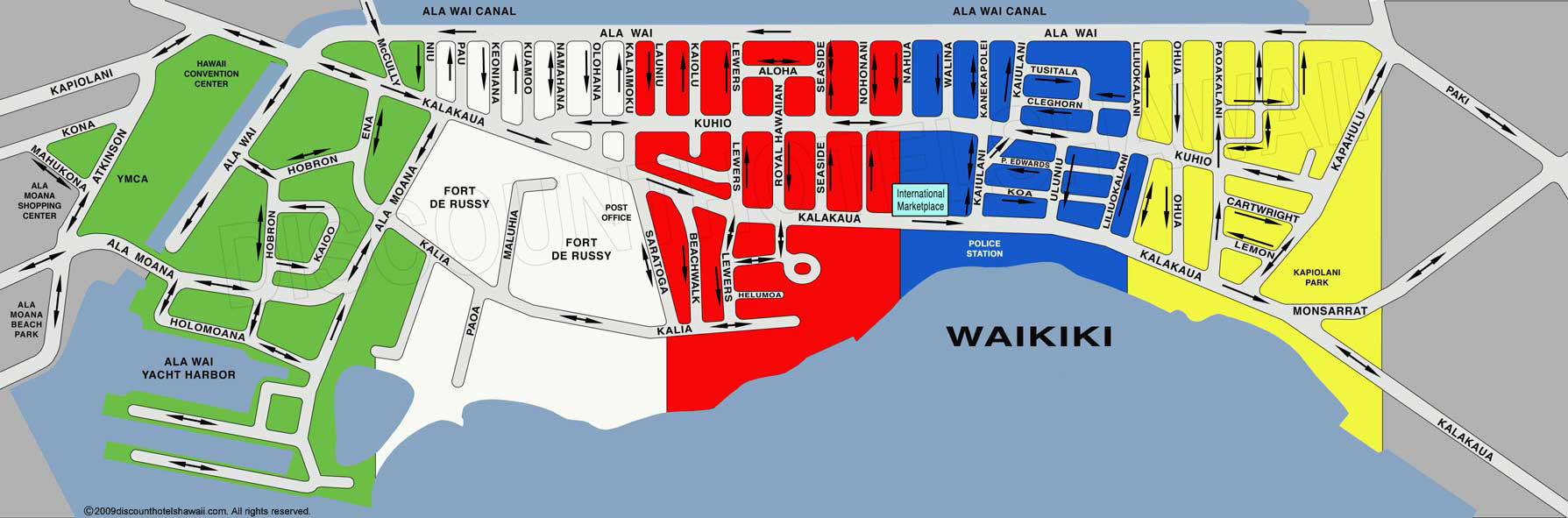 Waikiki Street Map