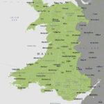 Wales Map With Roads Counties Towns Maproom