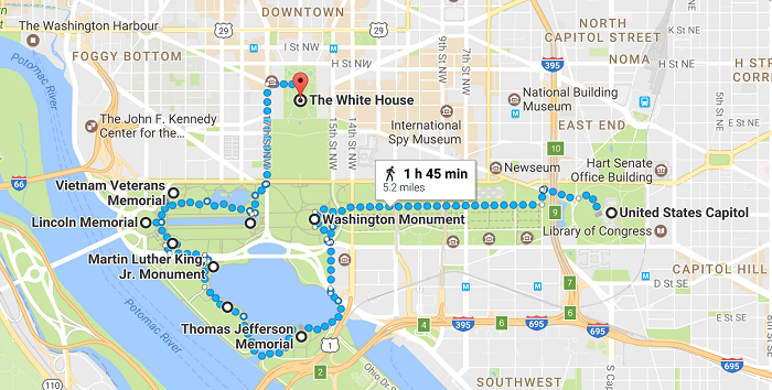 Washington Dc Attractions Map FREE PDF Tourist Map Of Washington Dc ...