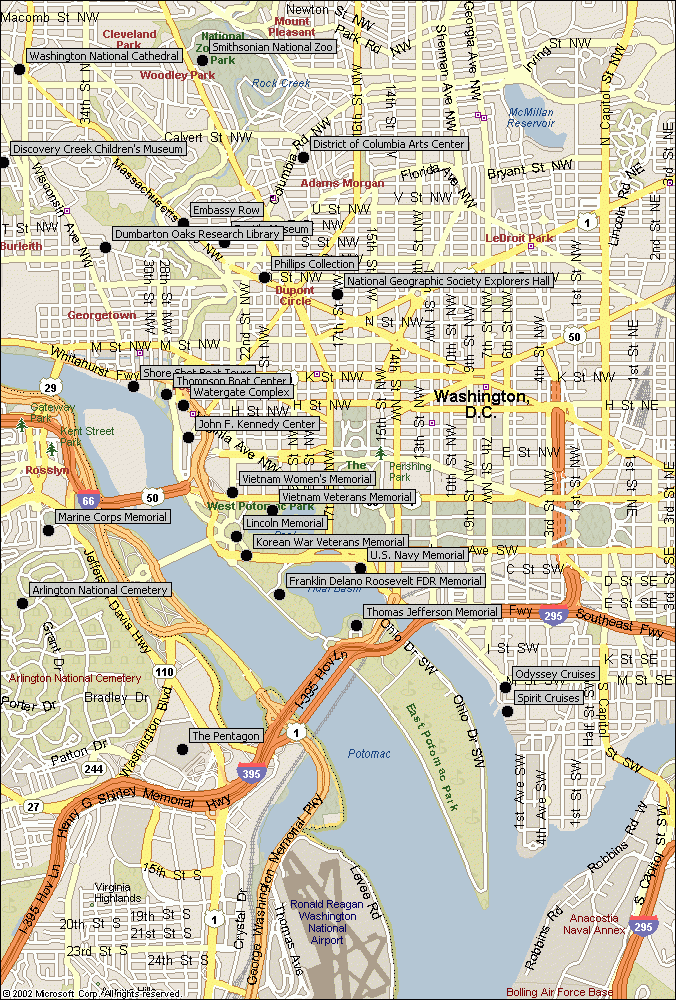 Washington DC Map Free Printable Maps