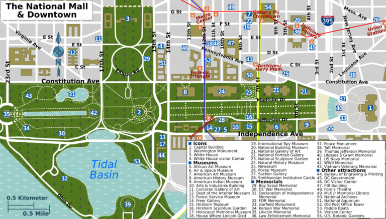 Washington Dc Tourist Map Printable Printable Maps | Adams Printable Map