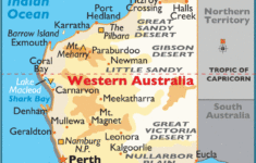 Western Australia Large Color Map