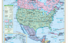 Western Hemisphere Essential Wall Map Set On Roller W Backboard 3 Map