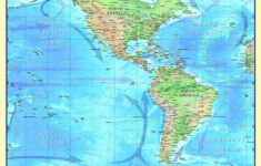 Western Hemisphere Physical Wall Map The Map Shop