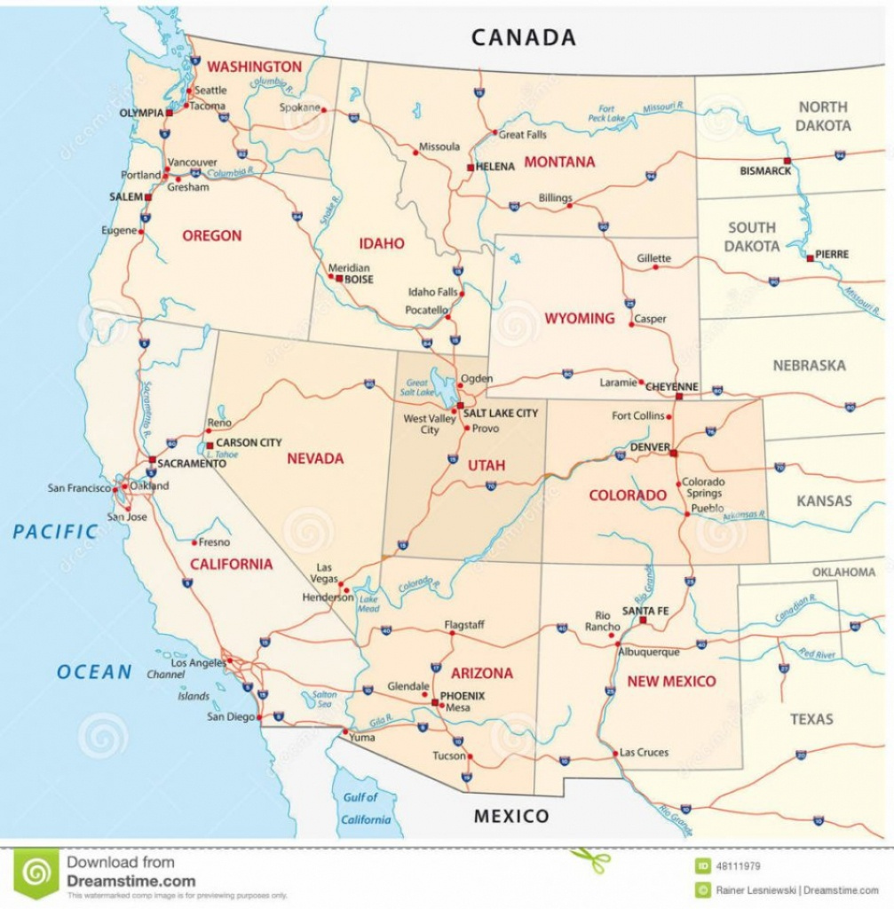 Western United States Map Printable Printable Maps