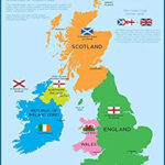 Wisdom Learning Great Britain Map UK British Isles Childrens Wall