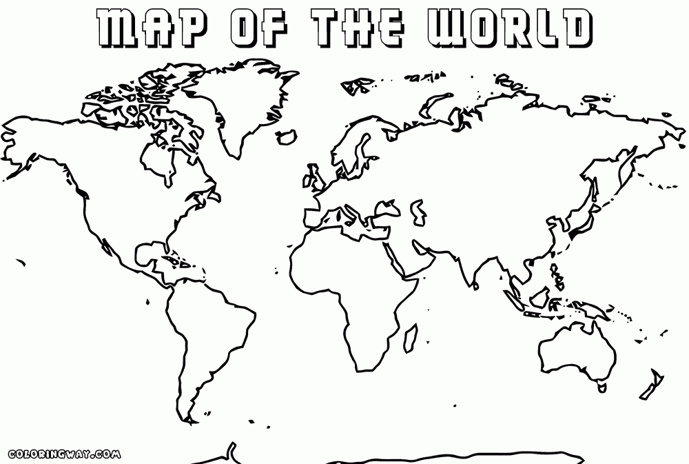 World Map Coloring Pages Coloring Pages To Download And Print