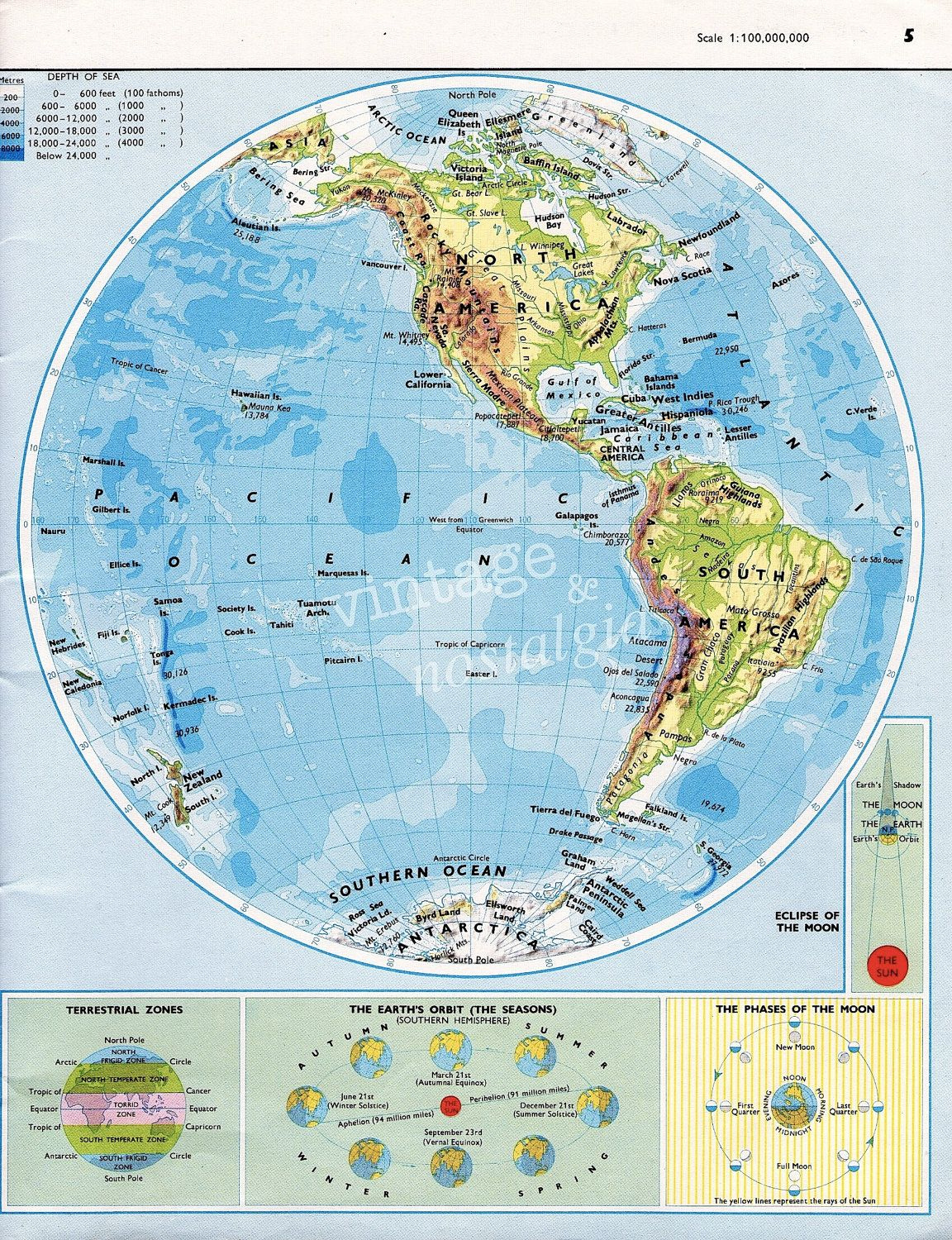 WORLD Map World Hemispheres Map Large By VintageAndNostalgia 12 95 