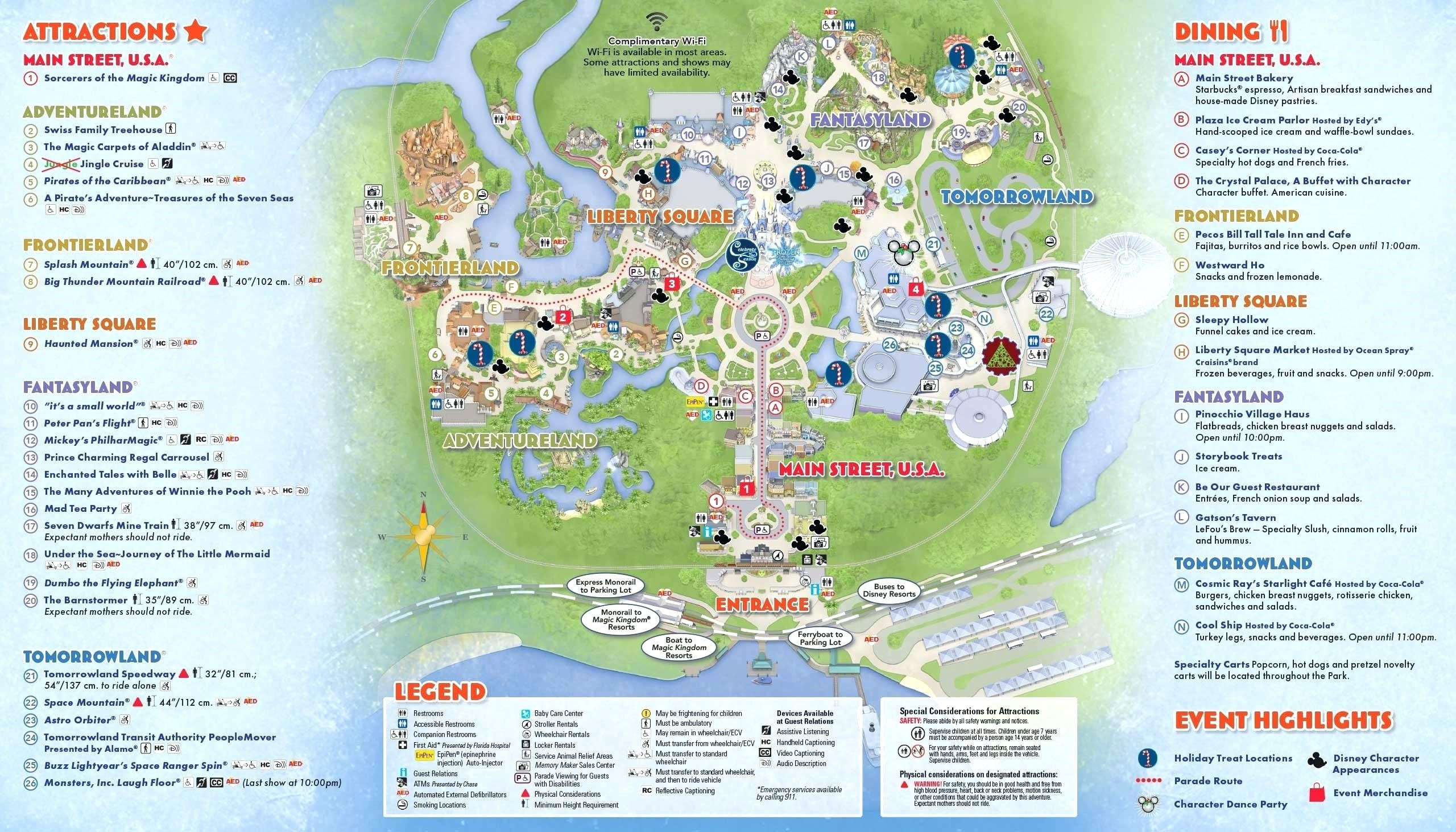 10 Lovely Printable Map Magic Kingdom 2018 Printable Map