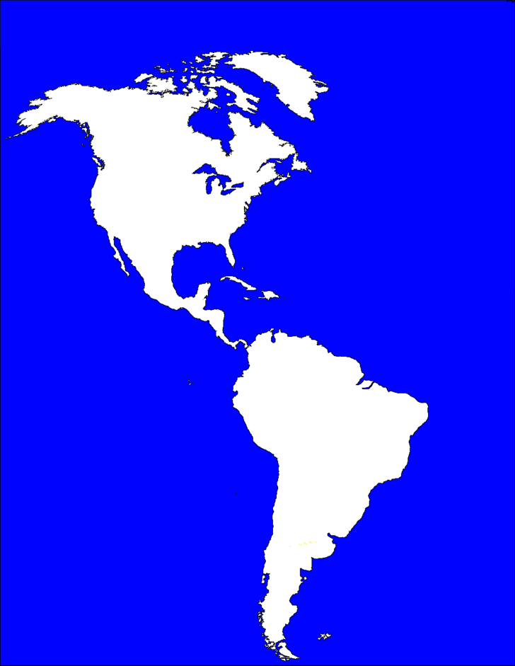 Map Of North And South America Blank