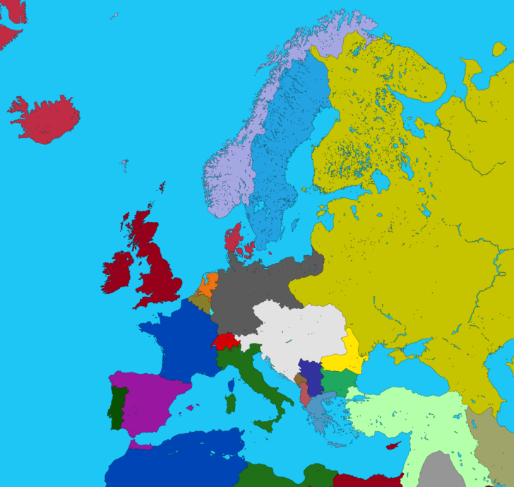 30 Europe Map Of 1914 Maps Online For You | Adams Printable Map