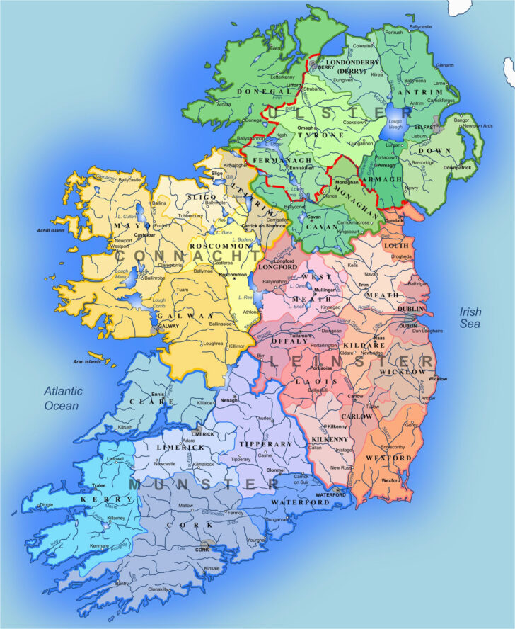 Print Maps Of Ireland Counties