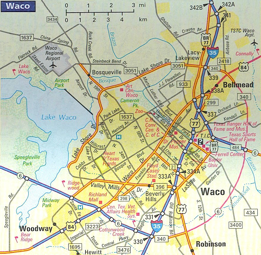 32 Map Of Waco Texas Maps Database Source