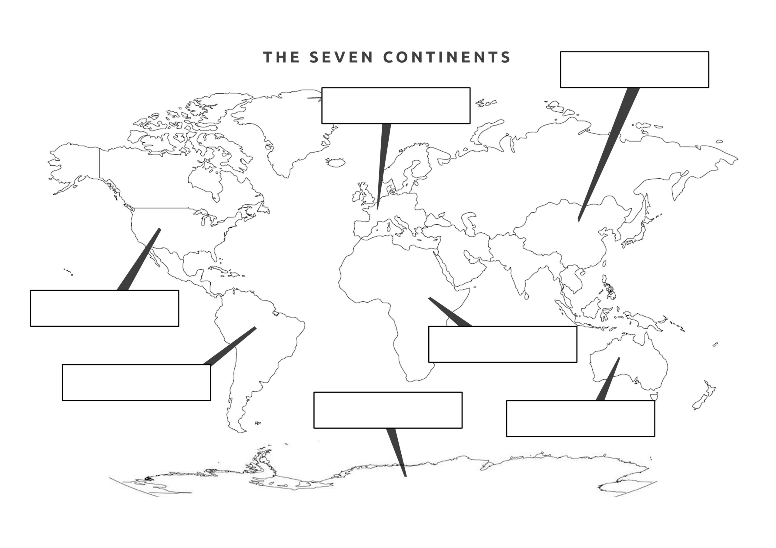 38 Free Printable Blank Continent Maps KittyBabyLove