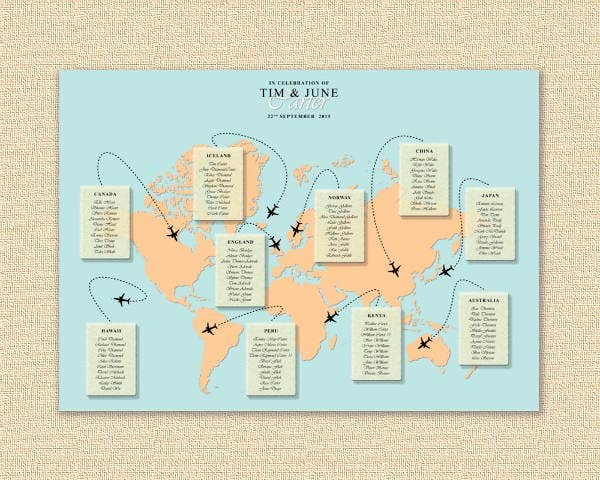 7 Wedding Map Templates Free Word PDF Format Download Free 