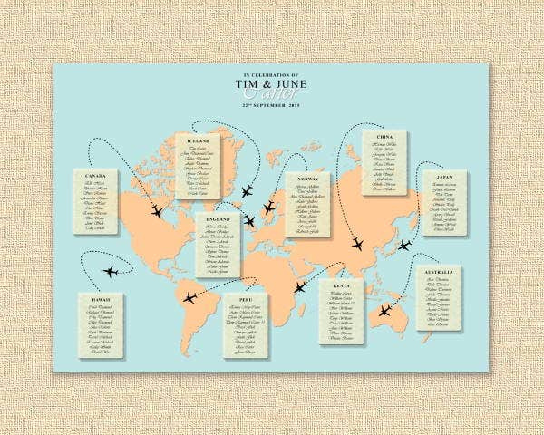 Template Wedding Map