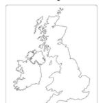 A Blank Map Of The UK On Which Children Can Label Key Places And