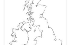 A Blank Map Of The UK On Which Children Can Label Key Places And