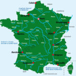 A Map Showing The Main Rivers Of France