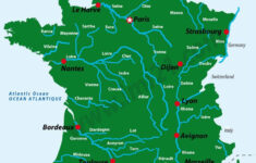 A Map Showing The Main Rivers Of France France Map Map Europe Map