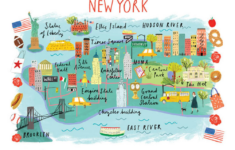 a4 giclee print of new york etsy map of new york york map new A4 Giclee Print Of New York Etsy Map Of New York York Map New