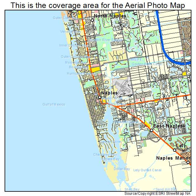 Aerial Photography Map Of Naples FL Florida