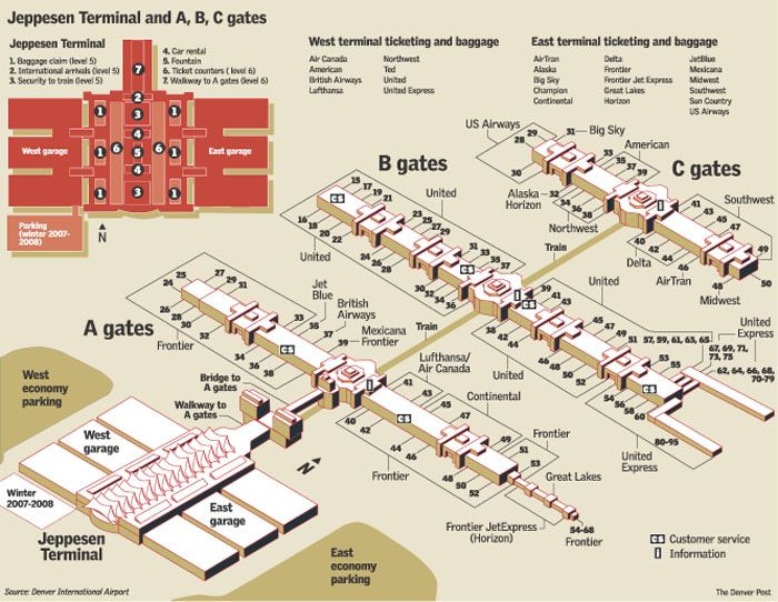 Airport Map Denver Airport Denver International Airport