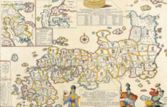 Ancient Map Japan A4 Size 21x29 7cm Decor Canvas Art Print Poster