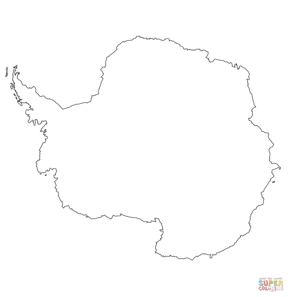 Antarctica South Pole Blank Printable Map Outline World Regional 