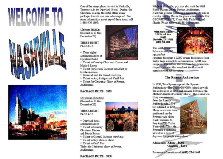 Nashville Tennessee Pamphlets Free Printable